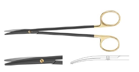 НОІР МЕТЦЕНБАУМ НОЖИЦІ ХВИЛ. ЗАТОЧ. ДЕЛ. ВИГНУТІ 180MM